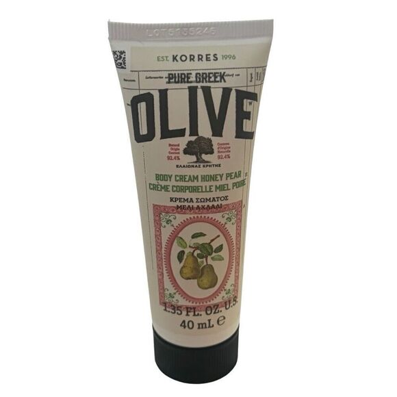 KORRES Pure Greek Olive Body Cream Honey Pear ￼1.35 Fl oz - New / Sealed - Picture 1 of 4